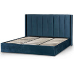 Betsy King Bed Frame - Teal Navy Velvet with Storage King Bed YoBed-Core   