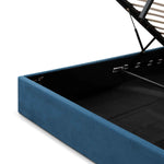 Betsy King Bed Frame - Teal Navy Velvet with Storage King Bed YoBed-Core   