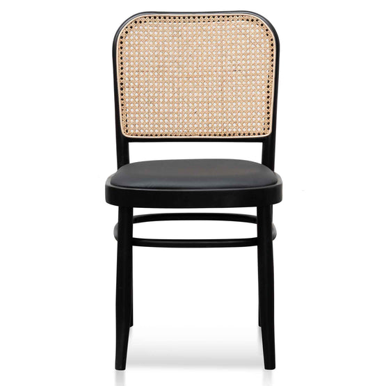 Bonilla Black Cushion Dining Chair - Natural Rattan DC6382-SD