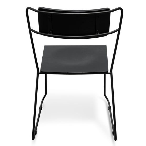 Ex Display - Bradley Timber Seat Dining Chair - Full Black Dining Chair New Home-Core   