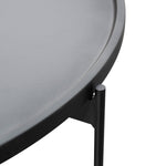Burton 90cm Round Coffee Table - Matte Black Coffee Table M-Sun-Core   