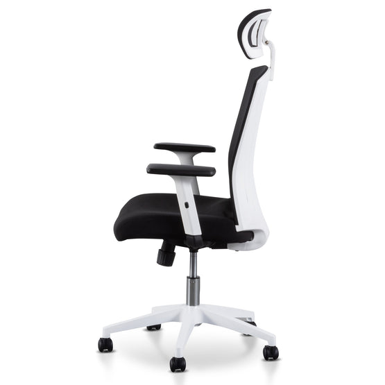 Caleb Mesh Office Chair - Black and White OC6208-LF