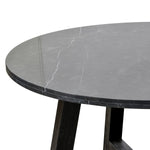 Ex Display - Carlson 130cm Black Marble Dining Table with Glass Top Dining Table DJ Kalead-Core