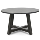Ex Display - Carlson 130cm Black Marble Dining Table with Glass Top Dining Table DJ Kalead-Core