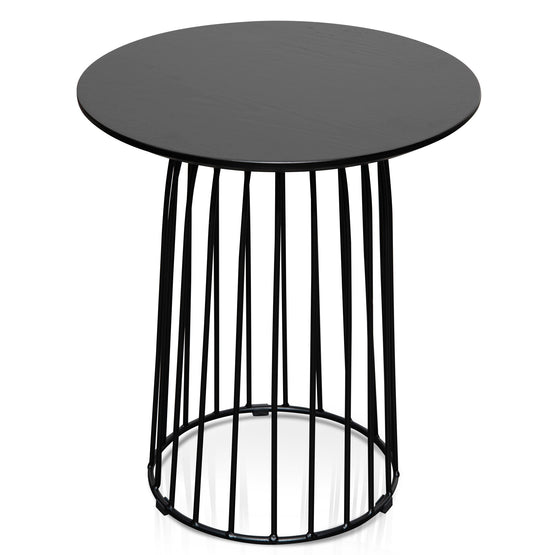 Carmella Round Side Table Set - Black Oak ST2477-KD