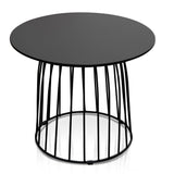 Carmella Round Side Table Set - Black Oak - Last One Side Table KD-Core