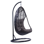 Gigi Wicker Outdoor Hanging Egg Chair - Textured Grey Outdoor Chair Nesty-Local   