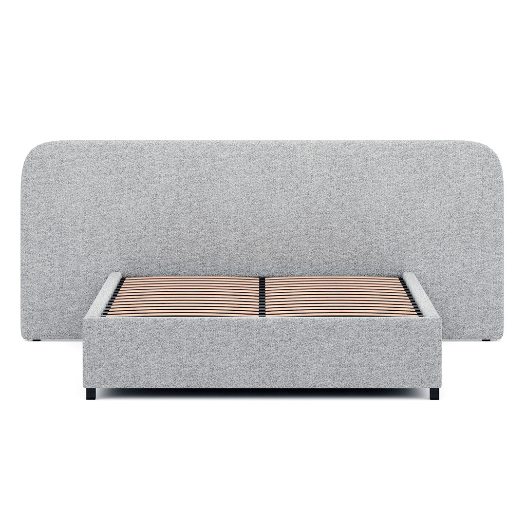 Greta Queen Sized Bed Frame - Dusty Pepper Boucle with Storage Bed Frame Ming-Core