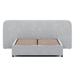 Greta Queen Sized Bed Frame - Dusty Pepper Boucle with Storage Bed Frame Ming-Core