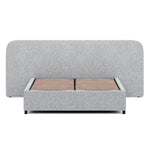 Greta Queen Sized Bed Frame - Pepper Boucle with Storage Bed Frame Interior Secrets   