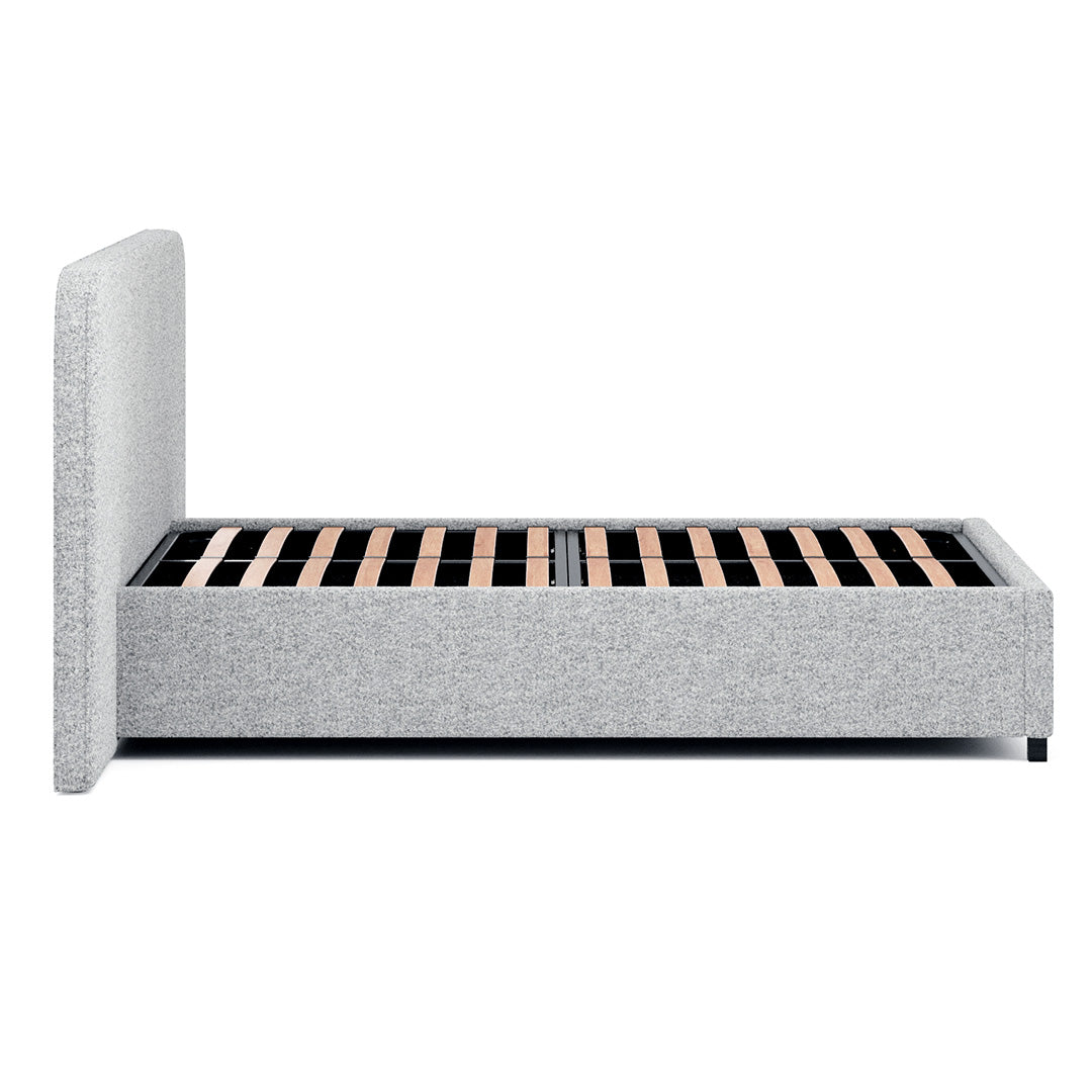 Greta Queen Sized Bed Frame - Dusty Pepper Boucle with Storage Bed Frame Ming-Core