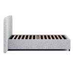 Greta Queen Sized Bed Frame - Dusty Pepper Boucle with Storage Bed Frame Ming-Core