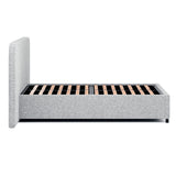 Greta Queen Sized Bed Frame - Dusty Pepper Boucle with Storage Bed Frame Ming-Core