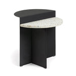 Cleary Metal Terrazzo Top Side Table - Black ST3382-LA