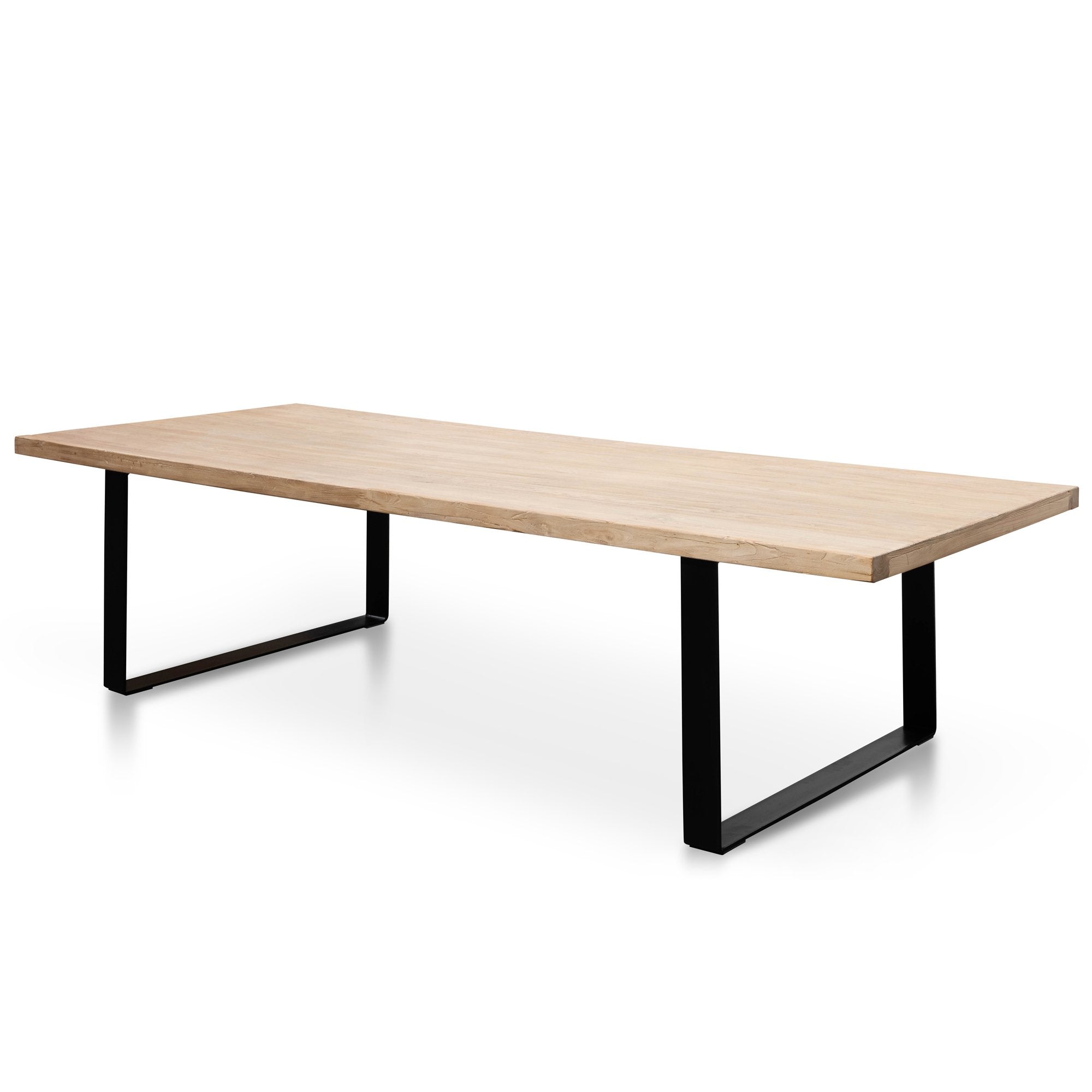 Ex Display - Dalton Reclaimed Elm Wood Dining Table 3m - Rustic Natural - Thick Top Dining Table Reclaimed-Core