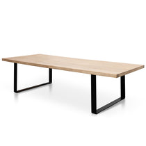 Ex Display - Dalton Reclaimed Elm Wood Dining Table 3m - Rustic Natural - Thick Top Dining Table Reclaimed-Core