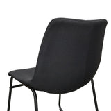 Set Of 2 - Darcy Fabric Dining Chair - Black Dining Chair Sendo-Core   