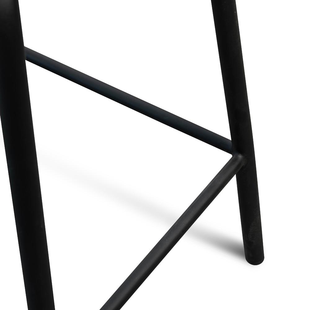 Ex Display - Dawson Bar Stool With Natural Timber Seat - Black Frame - Last One Bar Stool New Home-Core