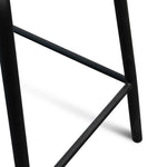 Ex Display - Dawson Bar Stool With Natural Timber Seat - Black Frame - Last One Bar Stool New Home-Core