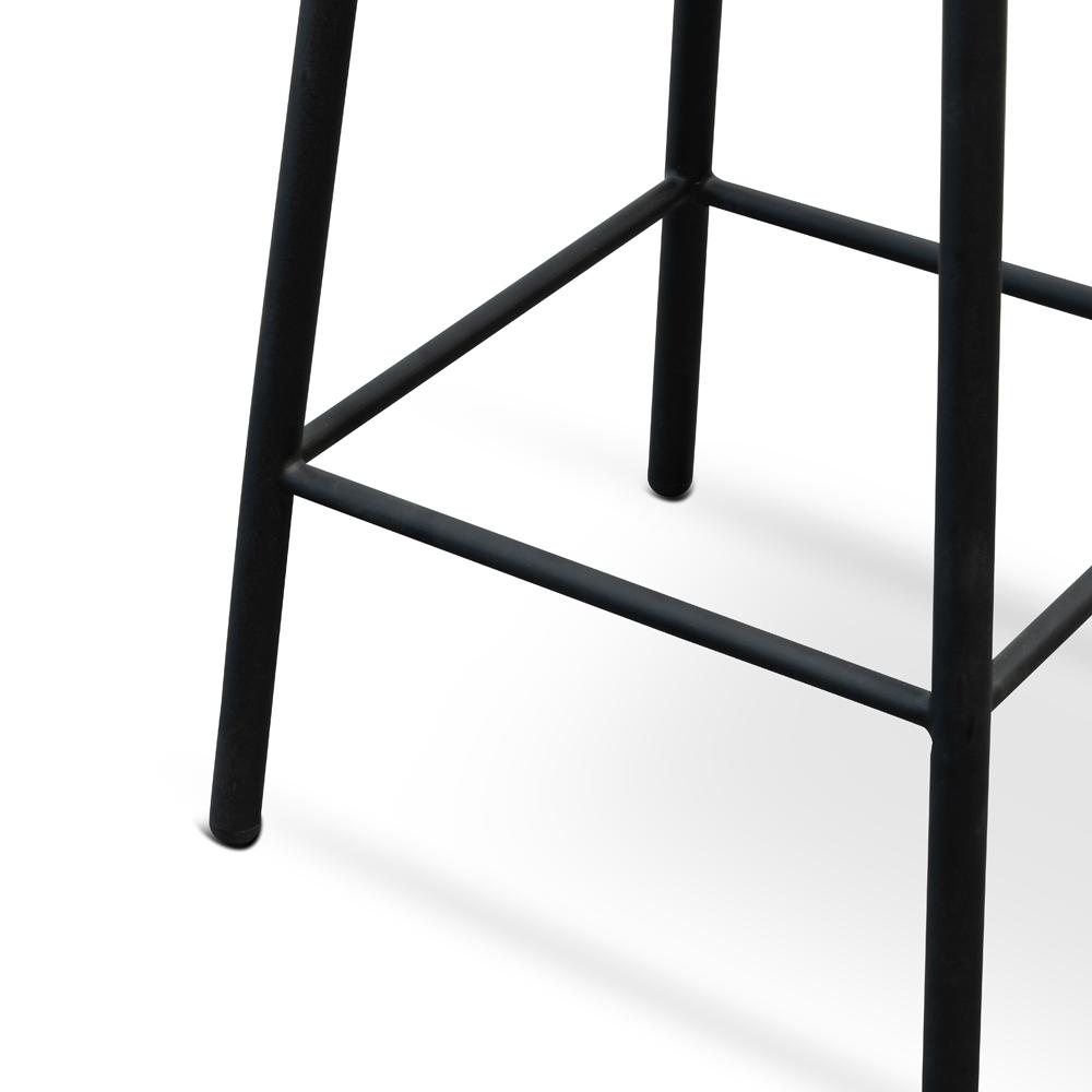 Ex Display - Dawson Bar Stool With Natural Timber Seat - Black Frame - Last One Bar Stool New Home-Core