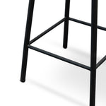 Ex Display - Dawson Bar Stool With Natural Timber Seat - Black Frame - Last One Bar Stool New Home-Core