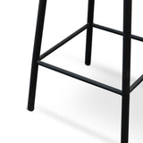 Ex Display - Dawson Bar Stool With Natural Timber Seat - Black Frame - Last One Bar Stool New Home-Core