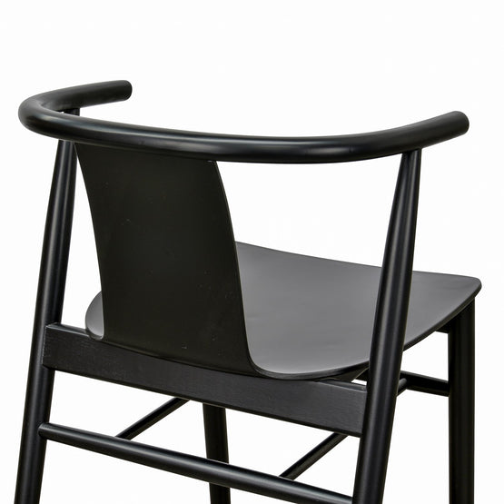 Dean Wooden Dining Chair - Full Black DC673