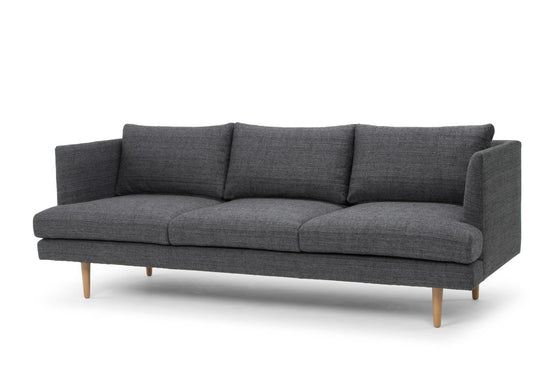 Denmark 3 Seater Fabric Sofa - Metal Grey LC767
