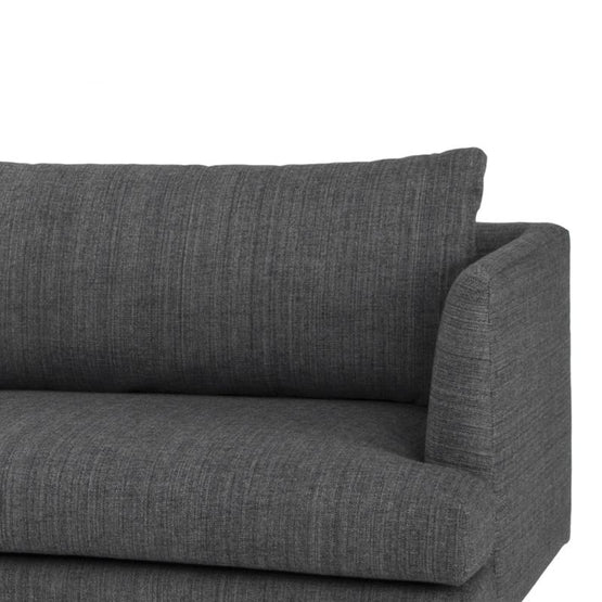 Denmark 3 Seater Fabric Sofa With Right Chaise - Metal Grey Chaise Lounge Original Sofa-Core   