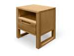 Alfred 1 Drawer Wooden Bedside Table - Natural Oak Bedside Table Oakwood-Core   
