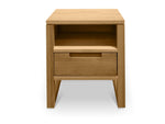 Alfred 1 Drawer Wooden Bedside Table - Natural Oak Bedside Table Oakwood-Core   