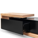Dwell Extendable TV Entertainment Unit - Natural Oak - Black matt TV/Entertainment Unit Better B-Core   