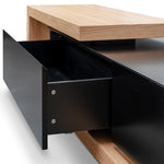 Dwell Extendable TV Entertainment Unit - Natural Oak - Black matt TV/Entertainment Unit Better B-Core   