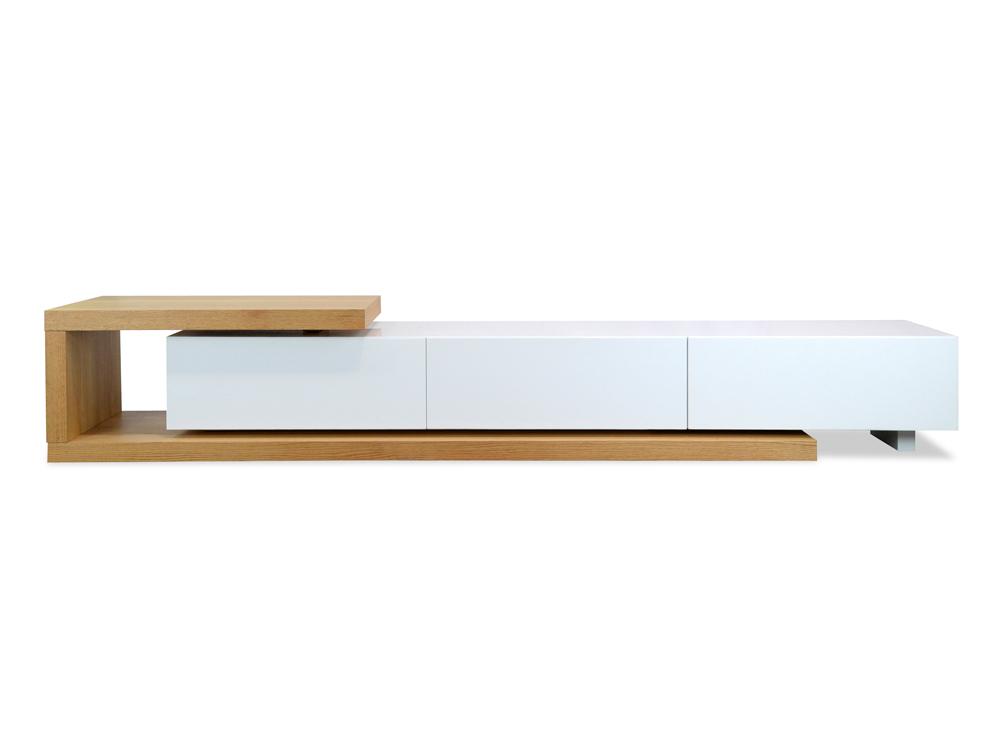 Dwell Extendable TV Entertainment Unit - Natural - White
