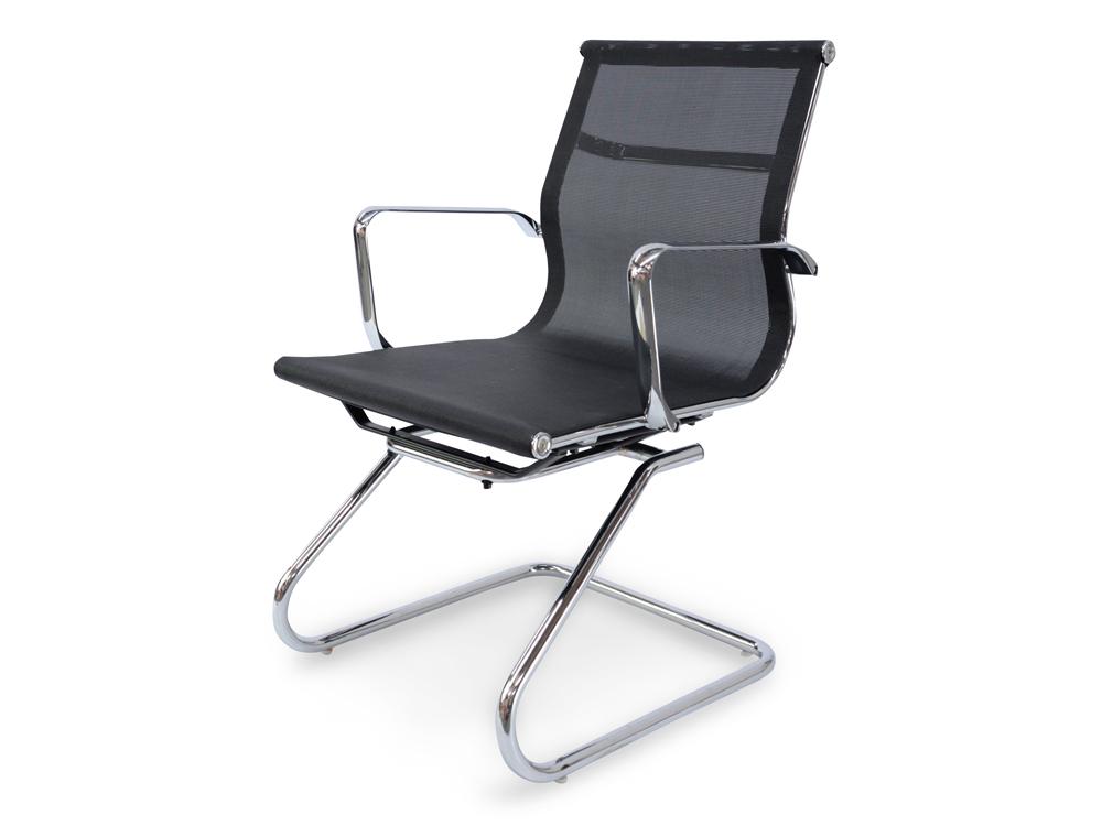 Charlie Visitor Office Chair - Black Mesh Office Chair Yus Furniture-Core   