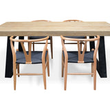 Edwin 1.98m Reclaimed Elm Wood Dining Table Dining Table Reclaimed-Core   