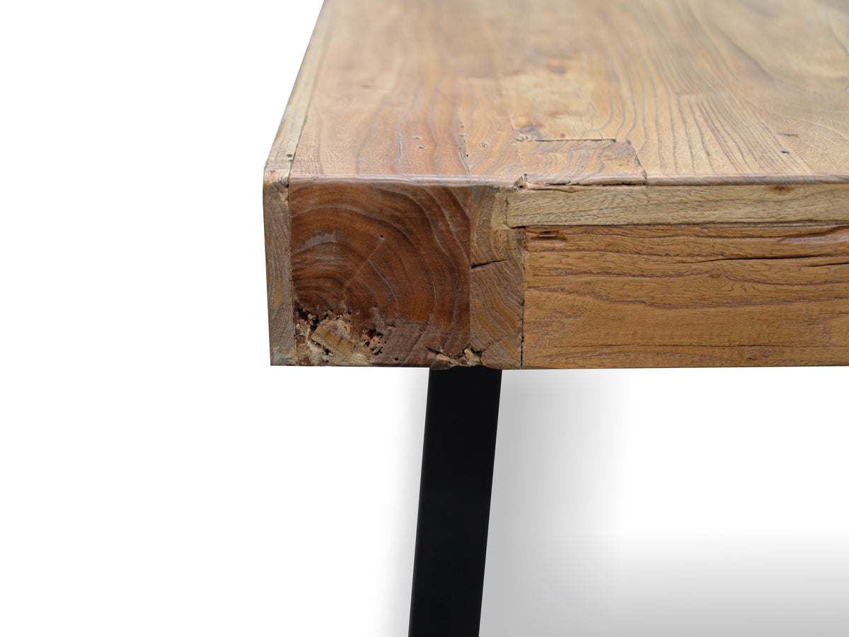 Edwin Reclaimed Elm Wood 2.4m Dining Table - Upgraded Top | Interior ...