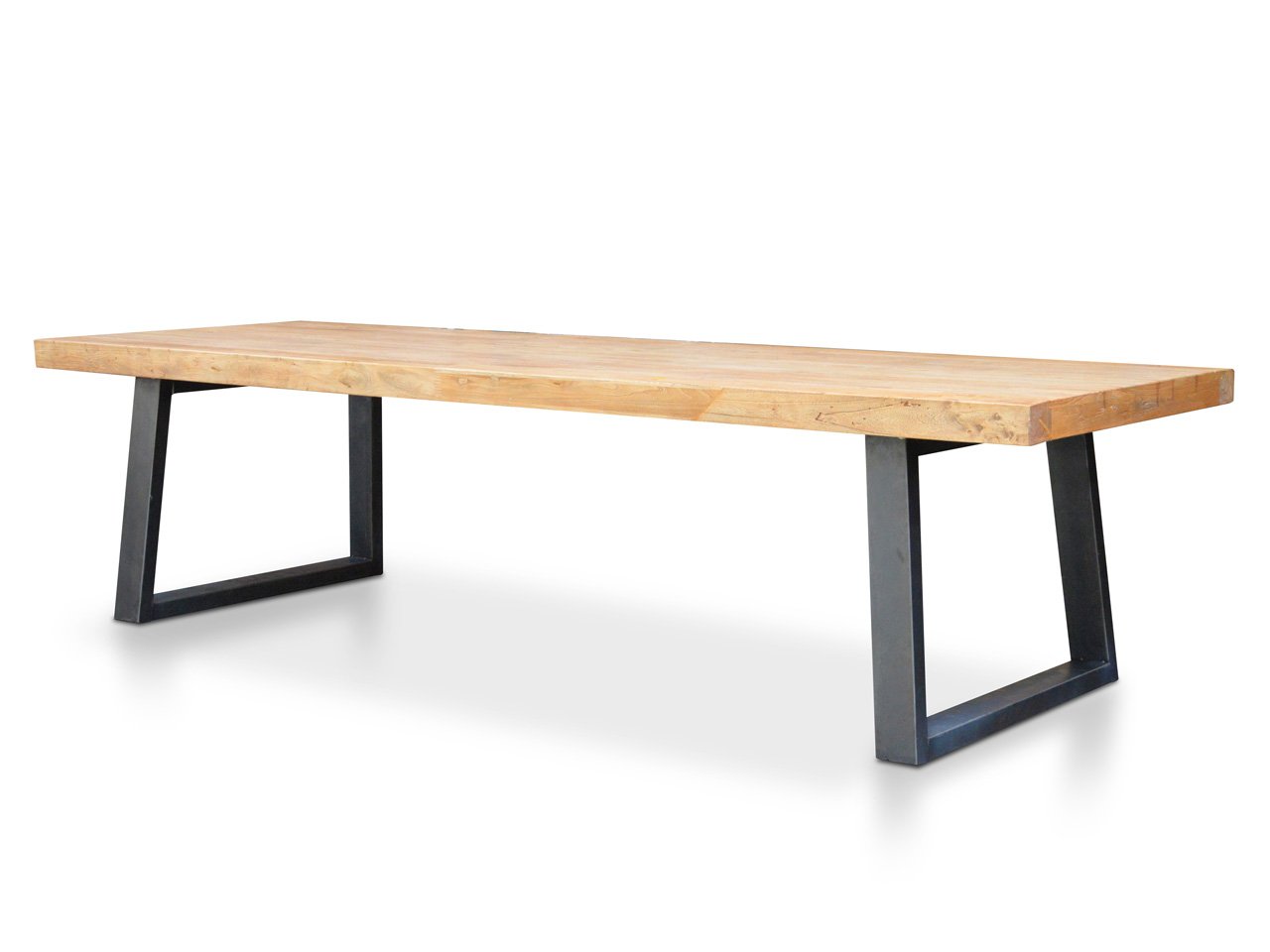 Edwin 3m Reclaimed Elm Dining Table - Natural Dining Table Reclaimed-Core