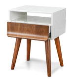 Ex Display - Elio Scandinavian Side Table - Walnut Bedside Table Iggy-Core