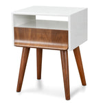 Ex Display - Elio Scandinavian Side Table - Walnut Bedside Table Iggy-Core