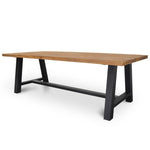 Ex Display - Ellis Outdoor 2.5m Wooden Dining Table With Black Base Dining Table Eminem-Core