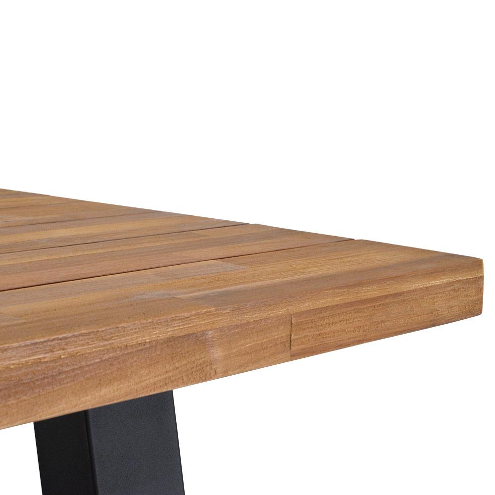Ex Display - Ellis Outdoor 2.5m Wooden Dining Table With Black Base Dining Table Eminem-Core