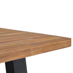 Ex Display - Ellis Outdoor 2.5m Wooden Dining Table With Black Base Dining Table Eminem-Core