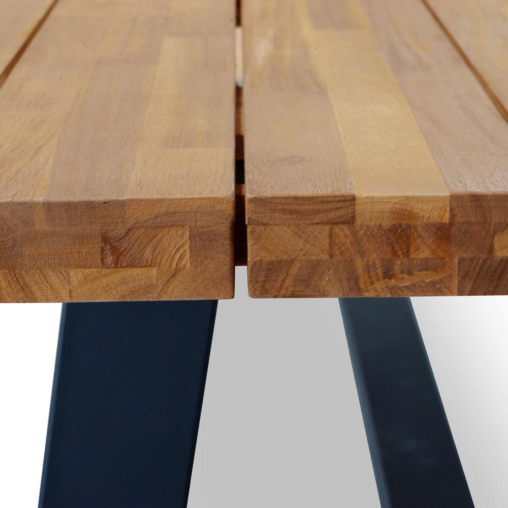 Ex Display - Ellis Outdoor 2.5m Wooden Dining Table With Black Base Dining Table Eminem-Core