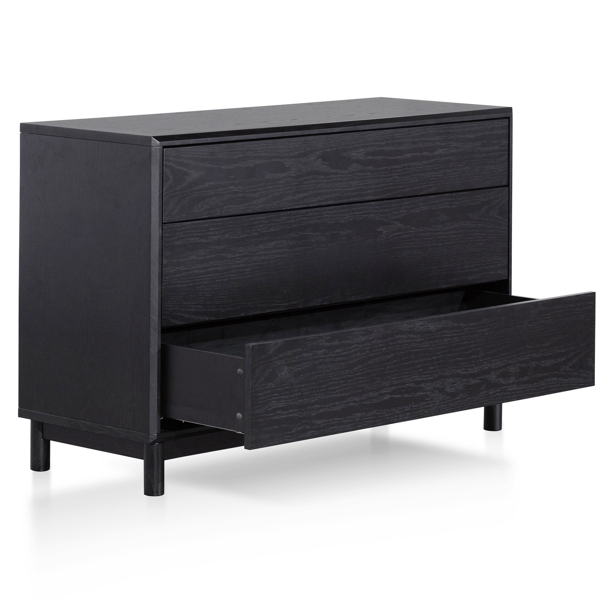 Eloise 3 Drawers Dresser Unit - Black Oak Drawer Century-Core   