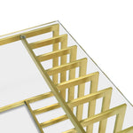 Emma 1.3m Glass Coffee Table - Gold Base Coffee Table K Steel-Core   