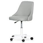 Ex Display - Ernesto Grey Fabric Office Chair - White Base Office Chair Unicorn-Core