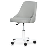 Ex Display - Ernesto Grey Fabric Office Chair - White Base Office Chair Unicorn-Core