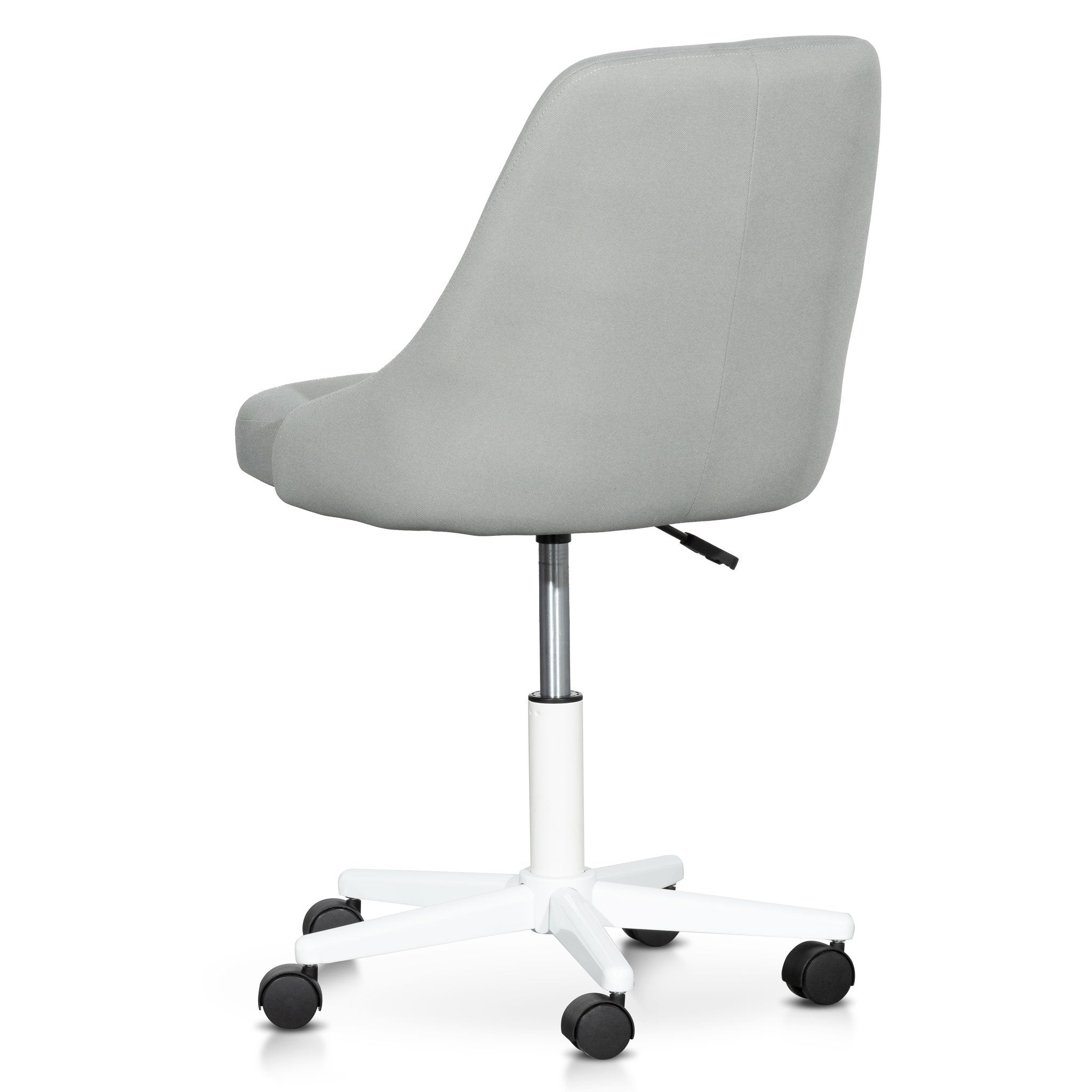 Ex Display - Ernesto Grey Fabric Office Chair - White Base Office Chair Unicorn-Core
