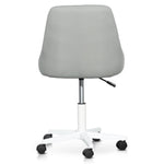 Ex Display - Ernesto Grey Fabric Office Chair - White Base Office Chair Unicorn-Core